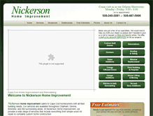 Tablet Screenshot of nickersonhomeimprovement.com